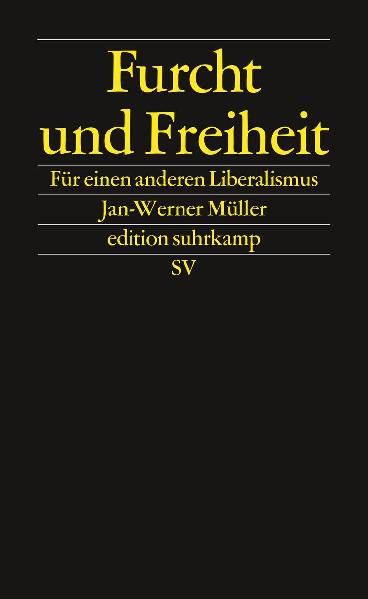 Black background with "Furch und Freiheit" in yellow lettering